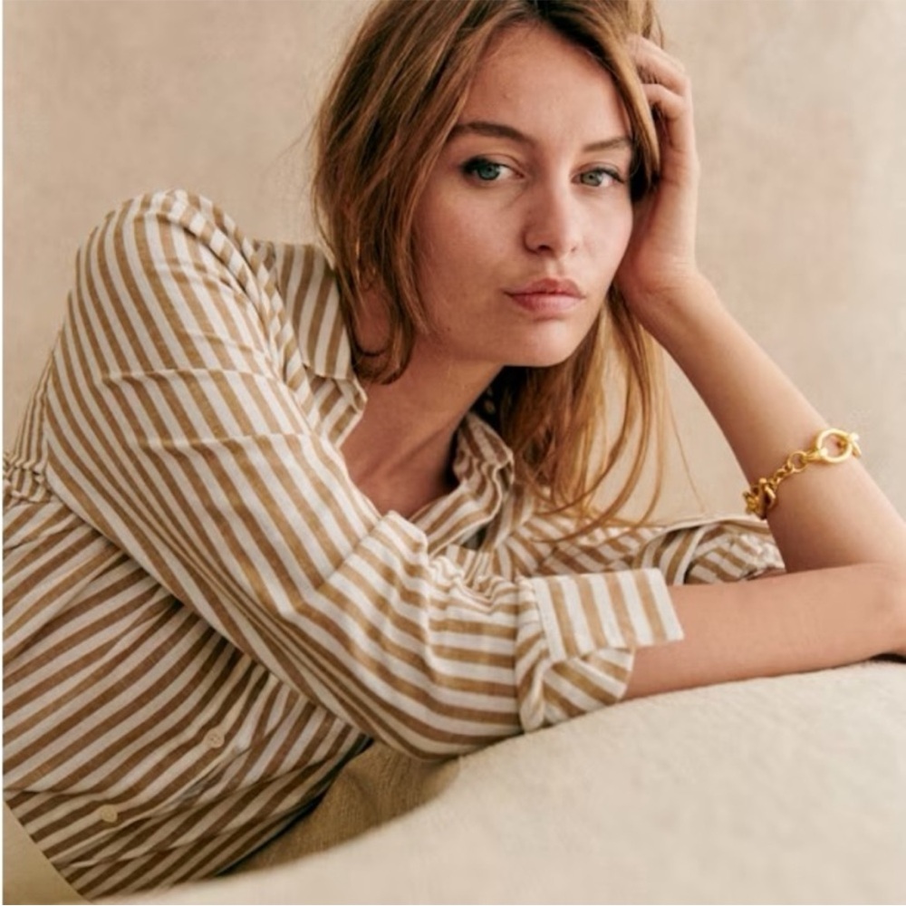 Sezane tomboy stripped shirt size 36